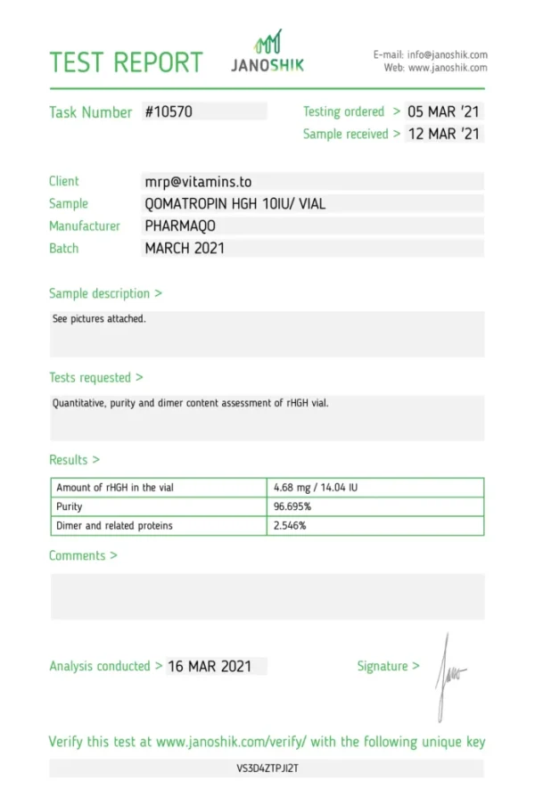 Qomatropin HGH Pharmaqo