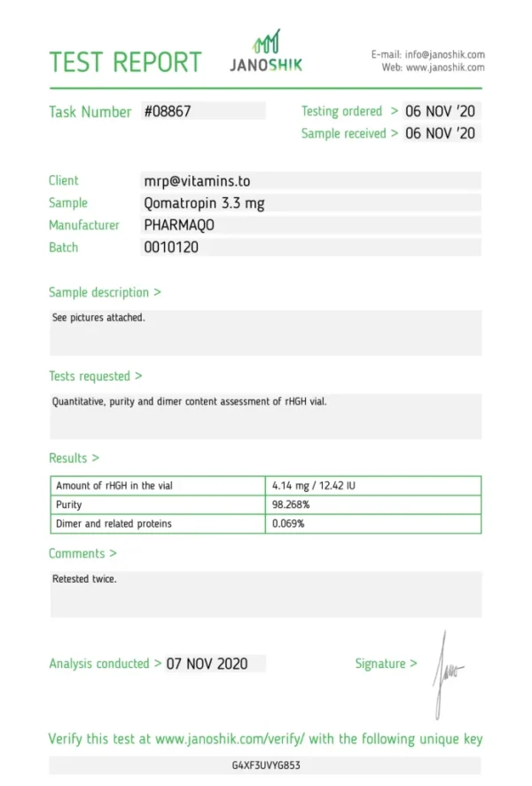 Qomatropin HGH Pharmaqo