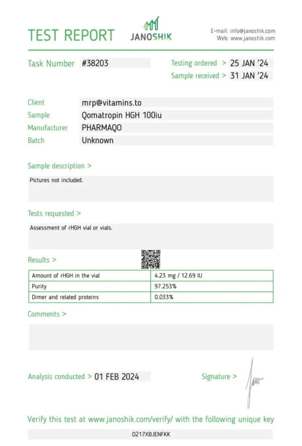 Qomatropin HGH Pharmaqo